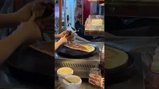 Thumbnail: 🍫🍌 I Tried a Nutella & Banana Crepe… SO GOOD! 🤤 #food #shorts
