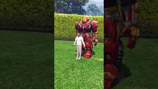 Thumbnail: GTA 5 FRANKLIN BECOME HULKBUSTER TO SAVE SPIDER-MAN, BABY😍 #gta #shorts #superhero