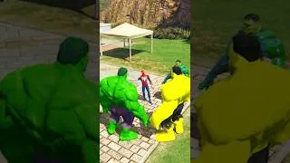 Thumbnail: GTA 5 SPIDER-MAN, HULK SAVE GREEN BABY #avengers #gta #shorts