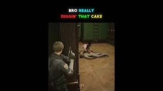 Thumbnail: Bro Really Diggin' That Cake 🍰💀#shorts #shortsfeed #residentevil #gaming #leonskennedy