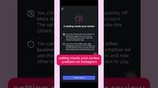 Thumbnail: What is "A setting needs your review" on Instagram (2026)