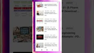 Thumbnail: Pharmacy Study Materials for B.Pharmacy | Pharmacology | Pharmacognosy | Medicinal Chemistry | GPAT