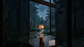 Thumbnail: During the Storm | Cozy Rain, Ocean Waves & Fireplace Ambience