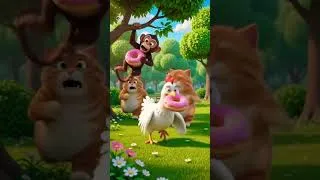 Thumbnail: Magic Donut Chaos! 🍩😂 Fat Orange Cat's Funniest Adventure | 3D AI Cartoon #Shorts