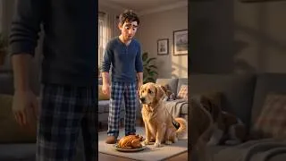 Thumbnail: The Dog Who Stole Dinner 🐶| A Heartwarming English Story ❤️ #Shorts #EnglishStory #AnimatedStory