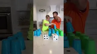 Thumbnail: Did he actually CHEAT?! First person to STACK all the cups WiNS! #challenge #familygamenight