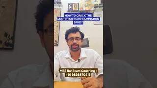 Thumbnail: How to Crack the Multistate Bar Examination? Smart MBE Strategy #MBE #BarExam #LawStudents