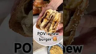 Thumbnail: The PERFECT Burger Bomb?! 🍔 sourdough burger bun recipe in my cookbook 📖🥖🍔 #sourdough