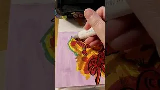 Thumbnail: ASMR Marker Fall Art Sketch #art #artshorts #asmr #asmrartist #fall #markers