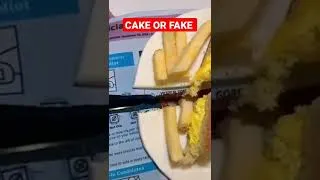 Thumbnail: CAKE OR FAKE CHANLLENGE #shorts