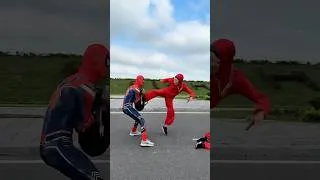 Thumbnail: Spider-Man vs Money Heist #moneyheist #police #spiderman #parkour #shorts