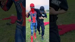 Thumbnail: Spider Man rescues the Police. #spiderman #badguy #police #shorts