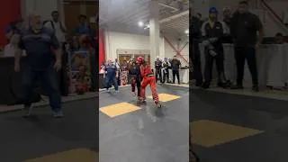 Thumbnail: Change of pace sets up a strong blitz by Tyson Wray! #PointFighting #SportKarate #Fight