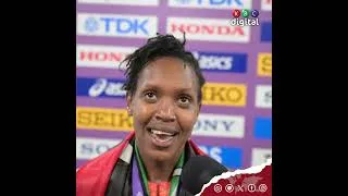 Thumbnail: Kenya's Faith Kipyegon wins the women's 1500m in 3:52.15 securing her fourth consecutive world title