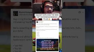 Thumbnail: SQUISHY EXPLAINS THE NEW TOP 100 RANKED REWARD TITLES 🤯 #squishymuffinz #rocketleague #rl