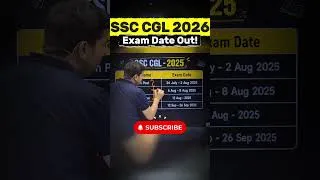 Thumbnail: SSC CGL 2026 Exam Date out ?  #ssccgl # #sscchsl2026 #ssccgl2026