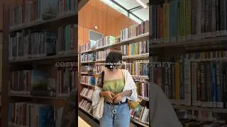Thumbnail: cozy evening at the library 📖🌷🎧 #booktube #booktok #bookreading #vlog #bookish #booktubers