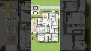 Thumbnail: Simple 3 Bedroom House Design with Floor Plan #architecture