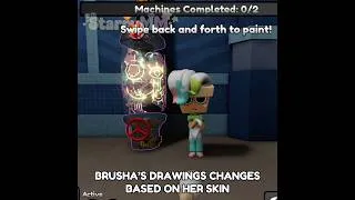Thumbnail: BRUSHA'S DRAWINGS CHANGE ACCORDING TO HER SKINS IN DANDY'S WORLD #dandysworld #roblox #update