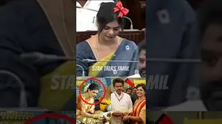 Thumbnail: 🤔 யார் இந்த Kanimozhi Santhosh 🙄 | TVK | Kavundampalayam MLA | Coimbatore | CM Vijay #shorts