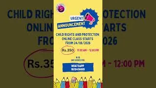 Thumbnail: online class for child rights and protection subject from b.ed 2nd semester