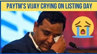 Thumbnail: Vijay Cried on first day of Paytm trading at Stock exchange | #shorts