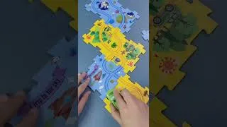 Thumbnail: Combining Yellow & Blue Puzzle Tracks for a Mega Speedrun! 🤯⏱️ #shorts #viral #puzzle