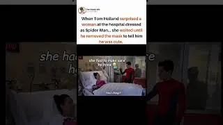 Thumbnail: Tom Holland Surprises A Woman At The Hospital As Spider-Man… Then She Calls Him Cute  #tomholland