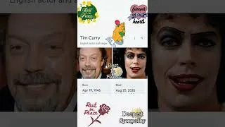 Thumbnail: R. I. P. TO THIS LEGEND ACTOR AND SINGER TIM CURRY 😭🙏💔