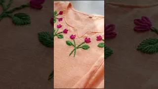 Thumbnail: Hand embroidery design for kurta design/ stem stitch