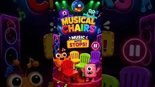 Thumbnail: Musical chairs music that stops by itself | Music with Stops for Kids Parties & Play