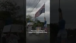 Thumbnail: They put a surveillance camera on a free speech zone.