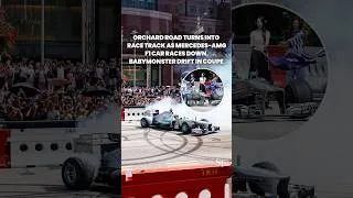 Thumbnail: Mercedes reserve driver Fred Vesti drives F1 car down Orchard Road