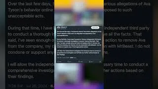 Thumbnail: MrBeast Responds to Ava kris Tyson's Allegations😲
