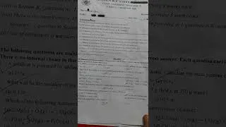 Thumbnail: Class Xi Chemistry Periodic Test-1 Question Paper (2026-27) # #shortsfeed # #exam #questionpaper
