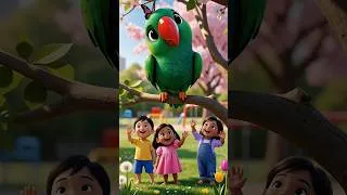 Thumbnail: Main tota Hare Rang ka Parrot Rhymes, मैं तोता मैं तोता, Pre primary kids song #cartoon #meintota