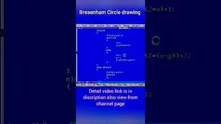 Thumbnail: bresenham circle drawing in c #bresenhamCircleDrawing #studyextent