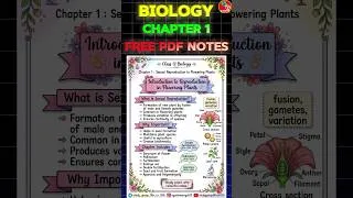 Thumbnail: Class 12 Biology Chapter 1 Notes | Sexual Reproduction in Flowering Plants | Free PDF #shorts #viral
