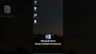 Thumbnail: How to Merge Multiple Word Files in One Document #shorts #ytshorts #studyspan