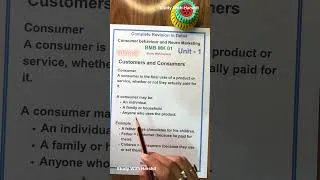 Thumbnail: Customer and Consumer Difference 🤔 | 2026–27 Easy Explanation | BMB MK 01 | Study With Harshit