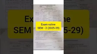 Thumbnail: Programme for U.G. Sem.-II (2025-29) Exam. 2026 (NEP-2020)#examdate