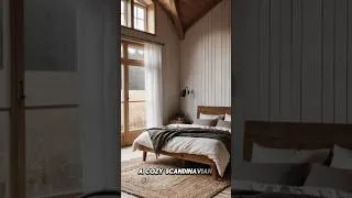 Thumbnail: A modern Scandinavian farmhouse bedroom #shorts #scandinavia #farmhouse #farmhousedesign