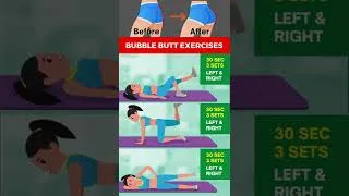 Thumbnail: 5 minutes bubble butt everyday weeks challenge and #shorts #exercise #bellyfat #week #fatloss