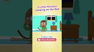 Thumbnail: Five Little Monkeys Jumping on the Bed l Kids Song | Islamic Nursery Rhymes for Kids | Vocals Only