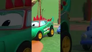 Thumbnail: Hey! Wait you Trun! 🐊🚗 Help Super Truck #Kids #Shorts #YouTubeKids