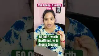 Thumbnail: FREE Agentic AI Masterclass This Sunday Live | Learn How to Create Real Time Agents Creation In Live
