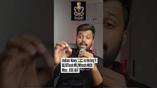 Thumbnail: CSE students must apply for Indian navy #navy #ai #cse