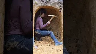 Thumbnail: Digging a Winter Shelter #survival #survivalshelter #coldsurvival #diggingshelter
