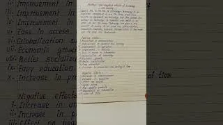 Thumbnail: Positive and Negative Effects of Technology on Society English Essay #handwriting #essay #essaywrite
