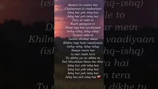 Thumbnail: lyrical edit of "Ishq Hai".